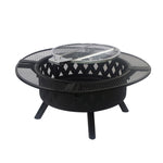 ZUN 39-inch fire pit, outdoor wood-burning barbecue pit bowl, steel round table for picnic on backyard 42565708