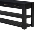 U_Style Stylish Entryway Console Table with 4 Drawers and 2 Shelves, Suitable for Entryways, Living N711P241286B