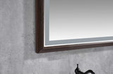 60 x 48 Inch LED Bathroom Mirror with Aluminum Frame, Wall Mounted Vanity Mirror, Anti-Fog, Memory, W2287P358690