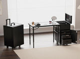 Rolling Manicure Table on Wheels, Portable Nail Desk, Foldable Nail Table w/Polish Tray and Storage, 26560584