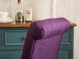 Habit Solid Wood Tufted Parsons Dining Chair, Set of 2, Purple T2574P164544