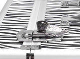 3 in 1 Aluminum Cosmetic Makeup Case Tattoo Box White Zebra Print 25171058