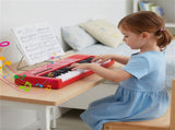 Red 37 Keys Kids Electronic Keyboard with Microphone, 8 Tones & 8 Rhythms Piano Toy for Ages 3 22917098