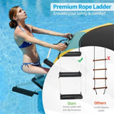 10 Feet Floating Water Trampoline - 330 lbs Capacity, Durable PVC/Oxford Cloth, with 500W Inflator & 39663320