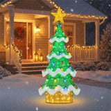 5.2ft Lighted Christmas Tree - 34 Strawberry Bulbs Star Topper, IP44 Waterproof, GreenYellow 20931116