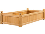 Wood Rectangular Garden Planter for Yard/Greenhouse, Light Brown 84326123