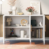 Featured Three-door Storage Cabinet with Metal Handles, Suitable for Corridors, Entrances, Living WF308089AAK