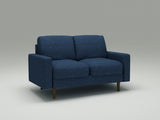 Modern 2Seat Loveseat Sofa, Polyester Fabric Couch, Without Accent Pillows, Loose Back Cushion for B2735P610774