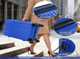 6-Piece Luggage Set, Durable Hardshell ABS Suitcase with Spinner Wheels, TSA Lock, Side Hooks, N730P354689D