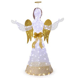 4.5FT Lighted Christmas Angel Outdoor Decoration, Weather Proof Angel with Wings Christmas Ornament 65484687