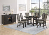 Beautiful Transitional 2pc Brown Upholstered Seat Back Cushion Dining Chair Set Wooden Furniture B011P155084
