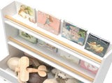 Kids Bookshelf, Book and Magazine Rack, Book Organizer, toy Storage Cabinet Organizer, White 50096524