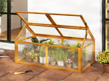 Orange Portable Garden Hot House, Sturdy Wooden Greenhouse for Vegetables Fruits Flowers 07427865