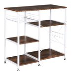 ZUN 3-Tier Industrial Kitchen Baker's Rack Utility Microwave Oven Stand Storage Cart Workstation Shelf 28786090