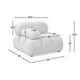 Marcel 36" Bubble Modular Modern Lounge Arm Chair, Olive Green Performance Velvet B2719P280168