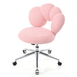 ZUN 360&deg;Swivel Height Adjustable,Swivel Chair,Teddy fabric,home office chair W680P143449