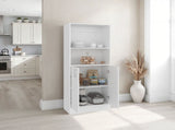 Griffin Multi-storage Cabinet with 5 Compartments, and 2 Doors, White B097P474300