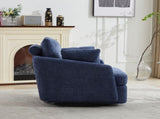 40.55"W Swivel Accent With 2 Thorw Pillows 360 Degree Swivel Round Sofa Modern Oversized Arm W1298P248774