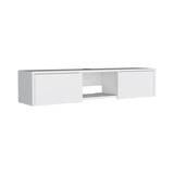 Glen Floating TV Stand with Side Doors and Central Media Shelf B200P173205