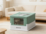 Stainless Steel Enclosed Litter Box for Cats 94651625