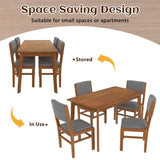 Mid-century Modern 47 inch Dining Table, Space-Saving Dinette for Home, Kitchen, Apartment, N752P271218D