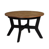 ZUN 32inch Wood Round Coffee Table for Living Room,Mid Century Farmhouse Circle Wooden Coffee Tables for W1202P155409