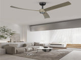 52 Inch Ceiling Fans with Lights Led Remote Control Low Profile Flush Mount for Living Room Bedroom 67041248