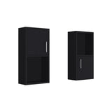 ZUN Oba 2-Pc Wall-Mounted Bathroom Medicine Cabinet with Open and Closed Storage B070P188846