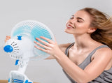 3-in-1 Clip On Fan, Quiet Small Desk Fan with 2 Speeds & Auto Oscillation, Clamp Fan for Office 14477282