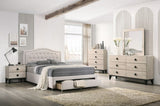 Modern Design Bedroom Furniture 1pc Cream 4 Drawers Beautiful Chest with Faux Marble Top B011P262327