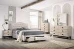 ZUN Modern Design Bedroom Furniture 1pc Cream 4 Drawers Beautiful Chest with Faux Marble Top B011P262327