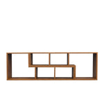 ZUN Double L-Shaped TV Stand,Display Shelf,Bookcase for Home Furniture,Walnut W33133146