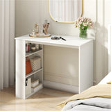 White Computer Desk with Bookshelf 02690440