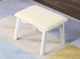 Maly Contemporary Wood Vanity and Stool Set, White T2574P164235