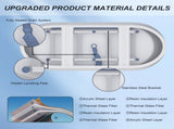 67" Linear Acrylic Freestanding Bathtub,Stand Alone Soaker Tub, Glossy White Acrylic, Toe-tap Chrome W1675P423113