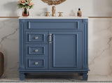 24" Bathroom Vanity with Ceramic Sink, Small Bathroom Sink Cabinet, Modern Cabinet with 2 Drawers N710P318990C
