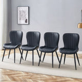 ZUN The Black Minimalist Ergonomic Dining Chair Comes In A Pack of 4, With A Comfortable Design Of W1151P277172