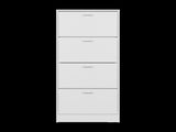 Kobuk 4 Door Shoe Rack, 4 Shelves, White B097P480475