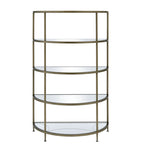 ZUN ACME Aditya Rack, Mirrored & Antique Brass Finish AC02738