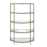 ZUN ACME Aditya Rack, Mirrored & Antique Brass Finish AC02738