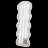 Flannel Full Length Wave Floor Mirror for Bedroom living room Hanging or Against The Wall W347P325002