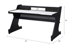 ZUN Black and White 2-Drawer Gaming Desk B062P215511