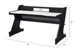 Black and White 2-Drawer Gaming Desk B062P215511