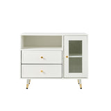 Modern Makeup Vanity Desk with Mirror and Lights, Retractable Dressing Table with Drawers and N844P288432A