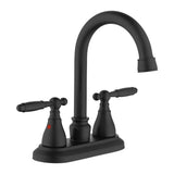 Bathroom Faucet Matte Black 360 Degree High Arc Swivel Spout 4 in Centerset Vanity Faucet Modern 48955897