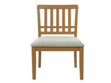 2-Piece Modern Scandinavian Chairs, Curved Wood Backrest with Gray Fabric Seat, Finish for 69408595