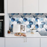 48 Pcs Blue And White Marble Wall Stickers Transfer Can Be Cut At Will Peel And Stick Wallpaper 32654869