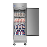 ORIKOOL 27" Commercial Freezer 23 Cu.ft with 1 Solid Door Reach-In Freezers Stainless Steel ETL W2095126110
