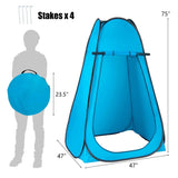 ZUN Portable Changing Shower Tent Room Outdoor Instant Pop Up Privacy Camping Toilet 70263074