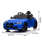 ZUN BMW M4 12v Kids ride on toy car 2.4G W/Parents Remote Control,Three speed adjustable,Power display, W1578P214204